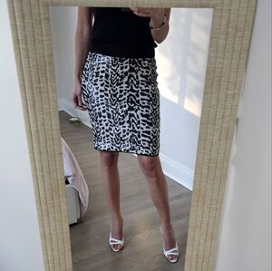 The Limited Black And White Sequin Skirt